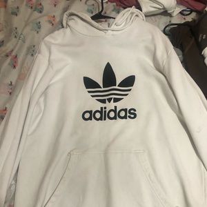 Adidas Plus Sized White Hoodie